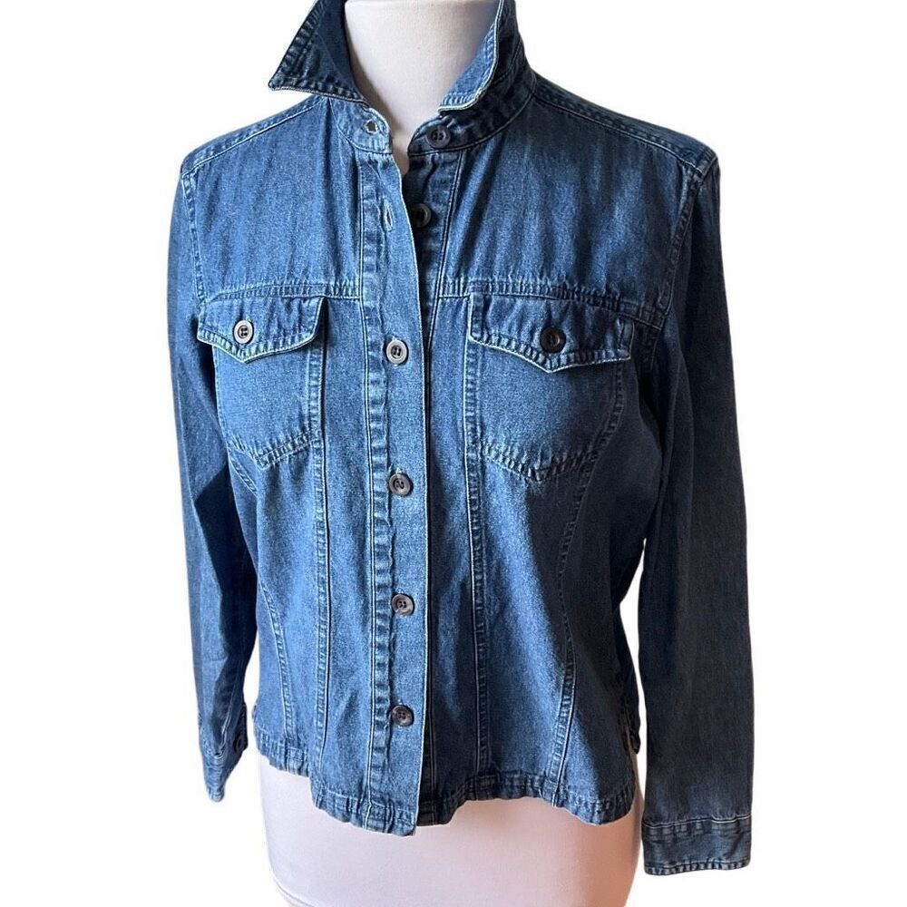 Lemongrass Denim Button Up, Small. Coastal Cowgirl, Minimalist